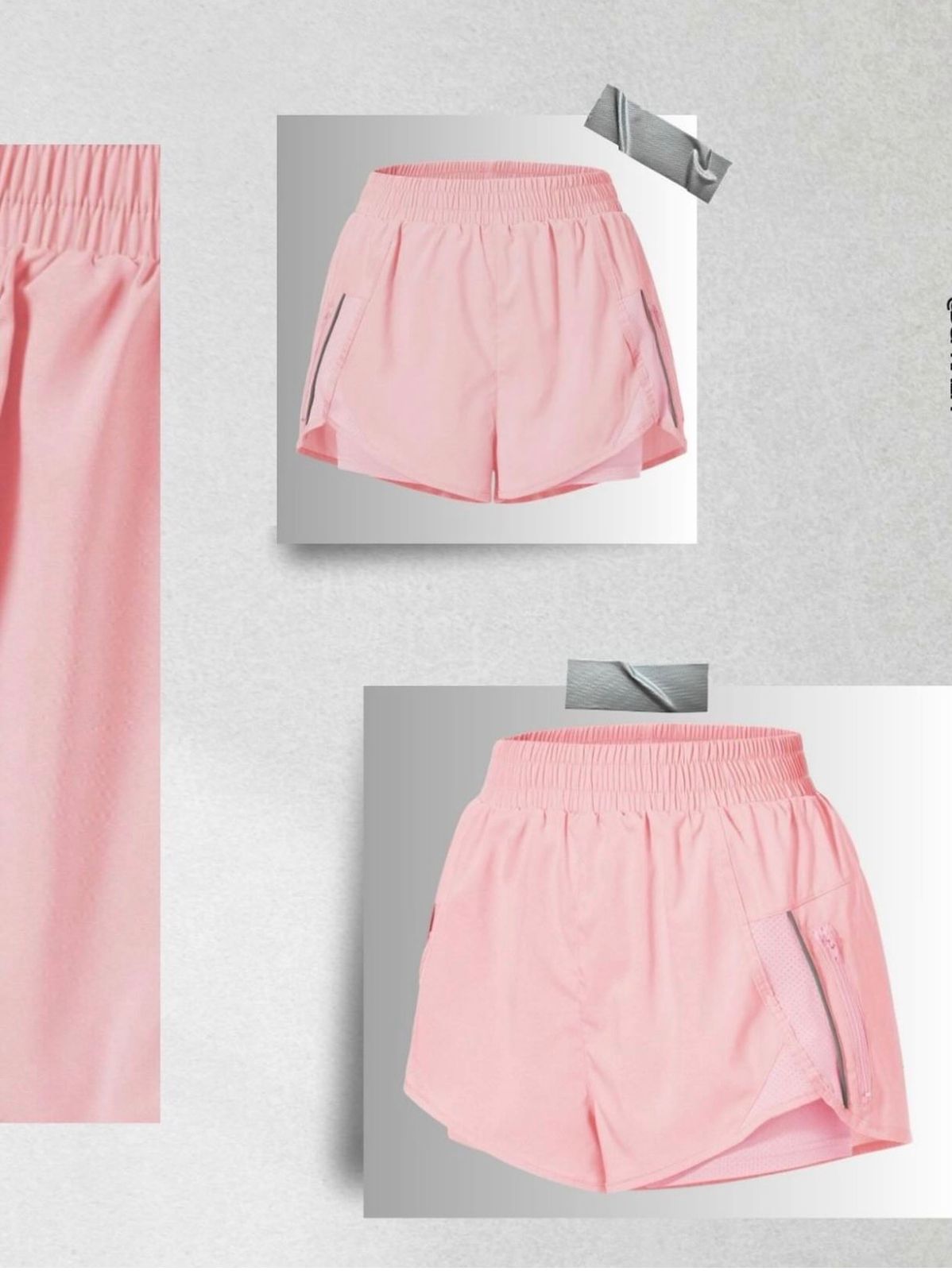 Shorts duplo detalhe refletivo
