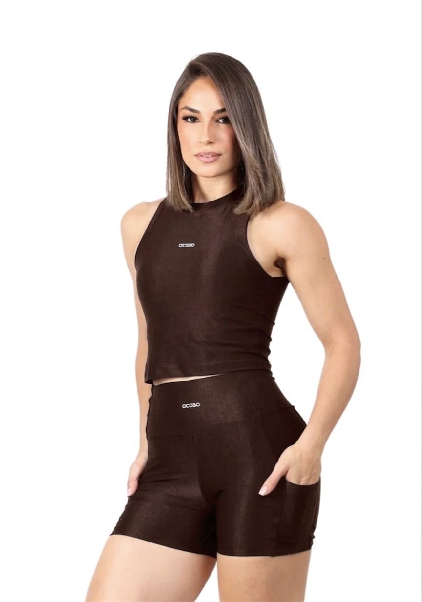 CONJUNTO SHORT BOLSO CANELADINHO