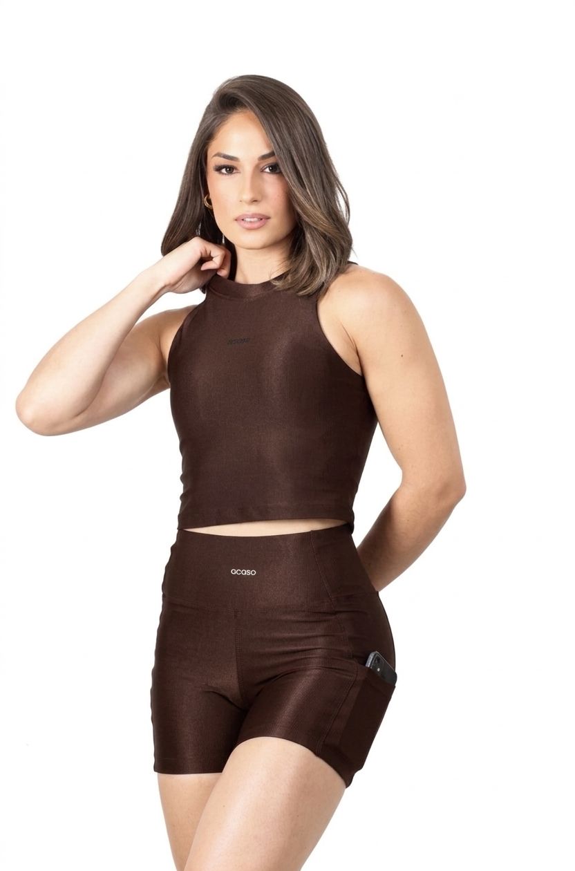 CONJUNTO SHORT BOLSO CANELADINHO