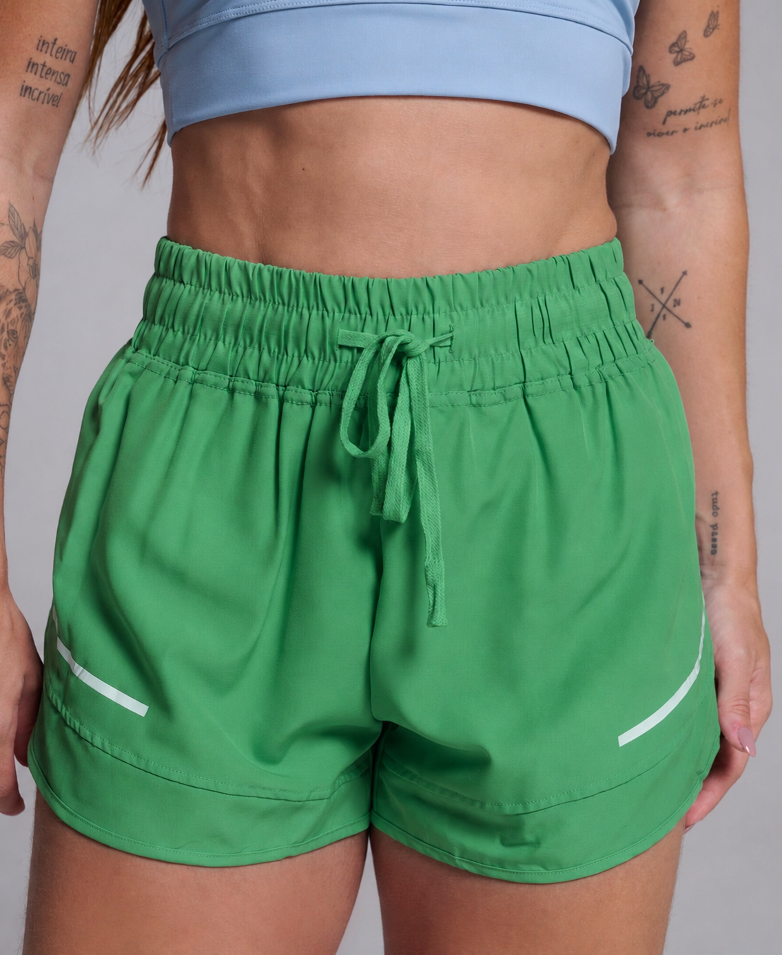 SHORT DUPLO COM DETALHES POLIAMIDA IMPORTADO