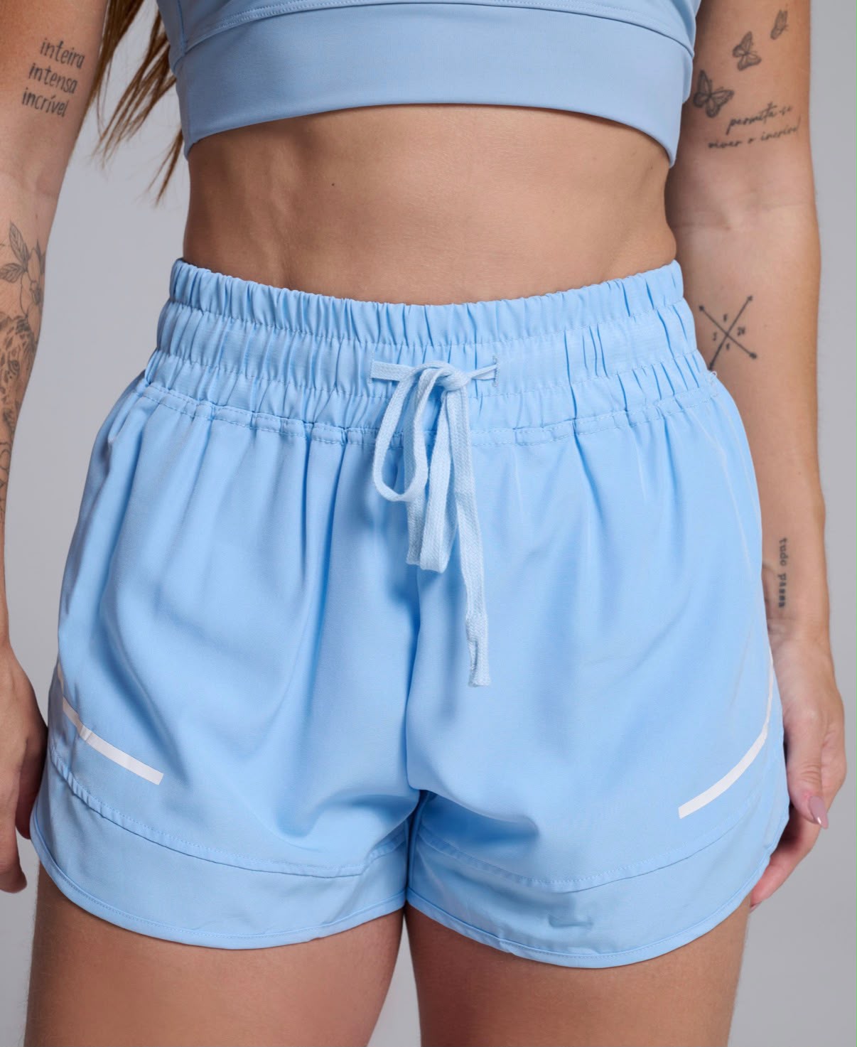 SHORT DUPLO COM DETALHES POLIAMIDA IMPORTADO